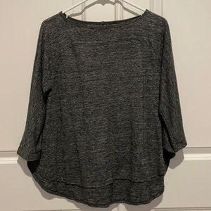 LOFT Grey 3/4 Sleeve Top